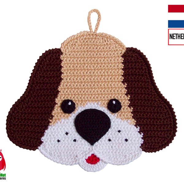 161NLY Haak patroon - Hond decoratie of pannenlap  - Amigurumi Crochet Pattern - PDF file by Zabelina Etsy