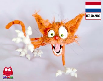 094NLY Oranje Kat Arestarh met draadframe - Amigurumi Haak Patroon PDF file door Pertseva Etsy