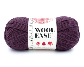 Lion Brand Wool Ease RAINDROPS Garn: Worsted Weight Purple Crochet Knit (3 oz / 197 yards)