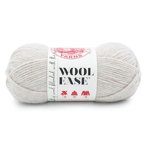 LINEN Lion Brand Wool Ease Yarn worsted weight yarn - 3 oz - 197 yards -  Crochet Knit Needlework