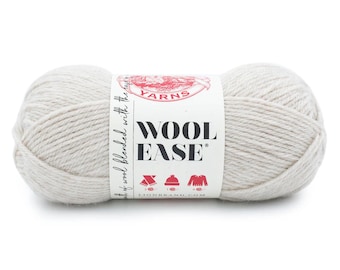 LINNE Lion Brand Wool Ease Yarn kamgarnsgarn - 3 oz - 197 yards - Virkat stickat handarbete