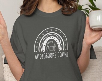 Ljudböcker räknas - Comfort Colors T-shirt - ordkonst - boklig läsning - välj din färgstorlek