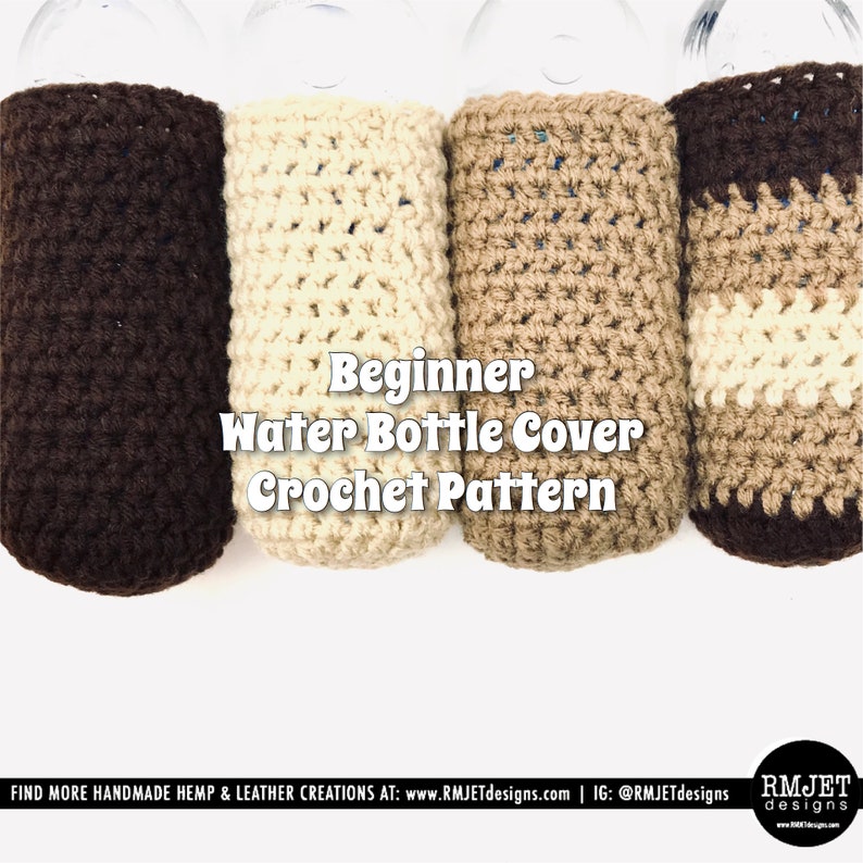 Water Bottle Cover Crochet Pattern Beginner PDF Instant Etsy