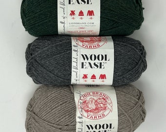 Lion Brand Wool Ease Yarn worsted weight yarn - 3 oz - 197 yards - Many colors to choose from - Crochet Knit Needlework