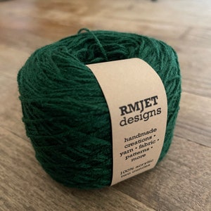 Hunter Green Fingering Weight Sock Yarn 2 oz 300 yards Vegan 100% Acrylic image 1