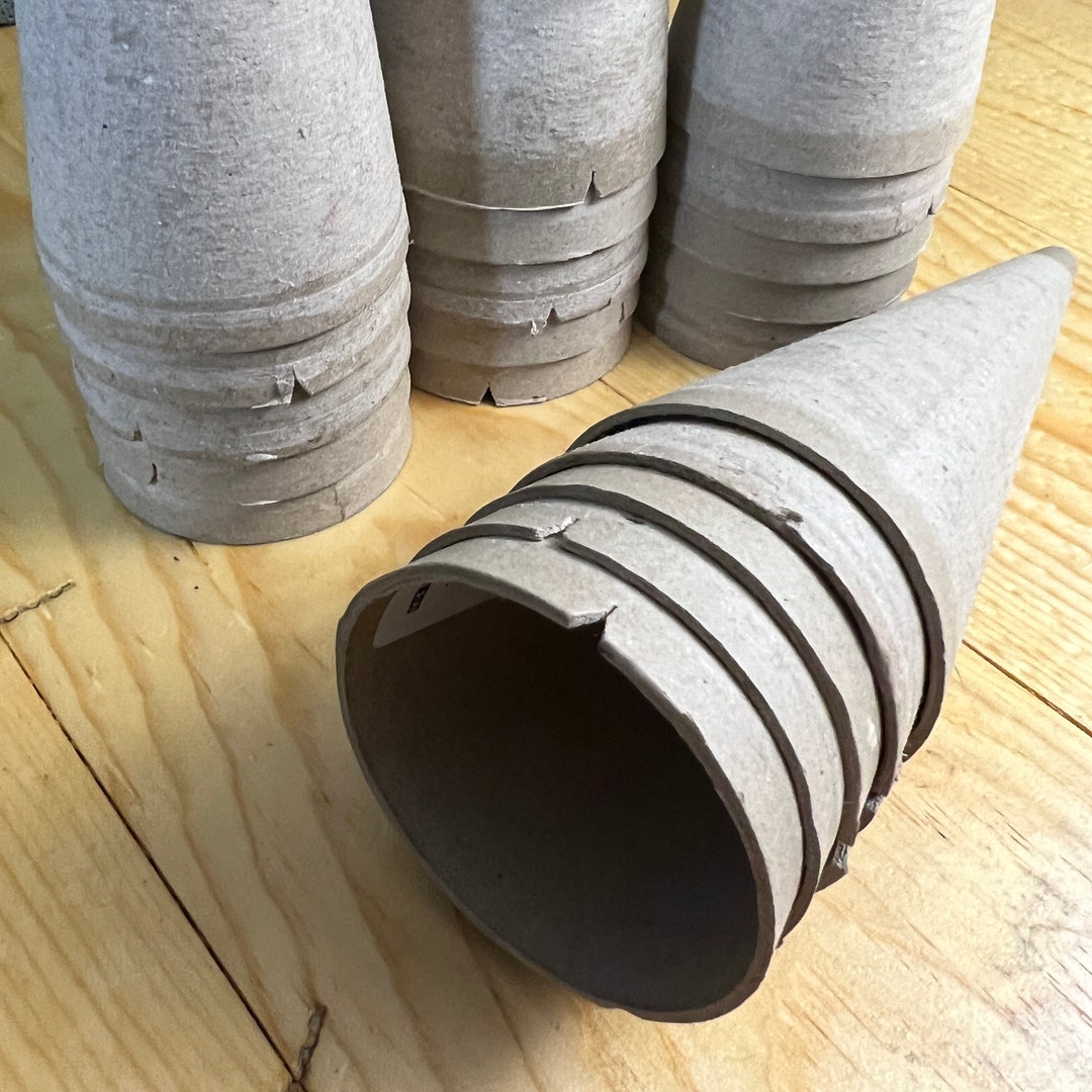 10 Cardboard Cones for Crafts, Winding Yarn, Lot of 10, Works With Cone