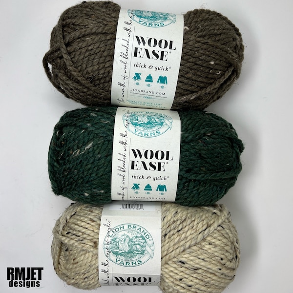 Lion Brand Wool Ease Thick & Quick Yarn Super Bulky (#6)  yarn - 6 oz - 106 yards - Many colors to choose from - Crochet Knit Needlework