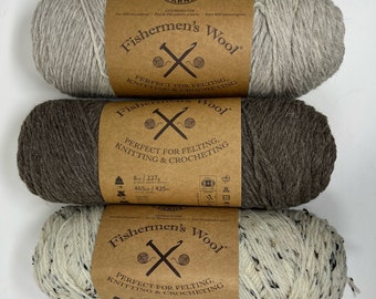 Lion Brand Fishermen's Wool yarn - 8 oz - 465 yards - Many colors to choose from - Crochet Knit Needlework - 100% Wool