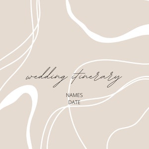 Editable Wedding Day Itinerary
