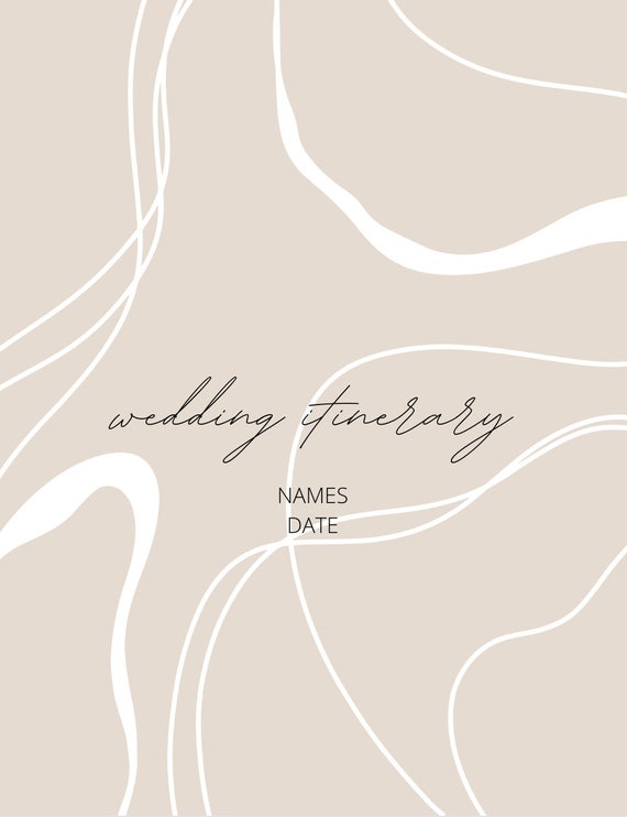 Editable Wedding Day Itinerary - Etsy