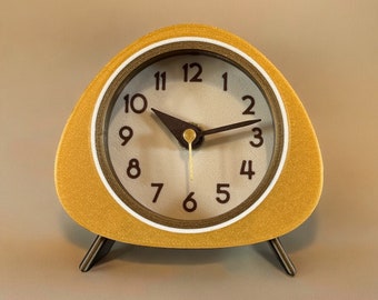 Retro Style Gold Color 3D Printed Silent Desk Clock