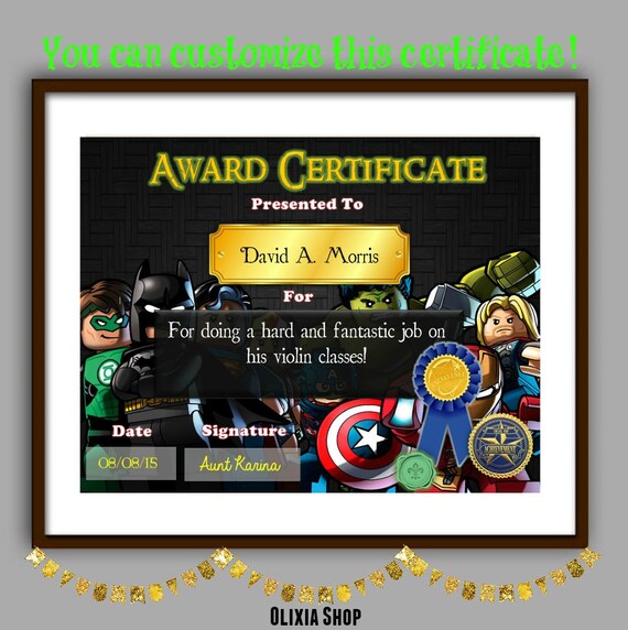 Cute Editable Boy Award Certificate Etsy