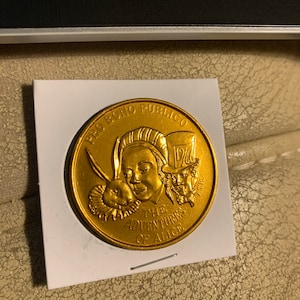 1966 krewe of Rex alice in wonderland mardi gras doubloon token new orleans aluminum doubloon