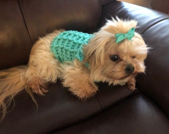 PDF Xsmall Dog Sweater /  Dog Vest - Waffle Stitch Crochet Pattern