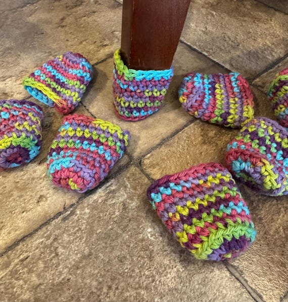 Crochet Chair Socks • Table Boots • Floor Proctectors • Chair Leg