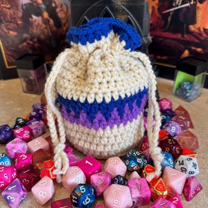 D&D / Gaming Dice Bag / Pouch / Drawstring Dice Bag
