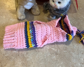 XSmall Dog Sweater / small Cat Sweater  Pattern - Crochet - Pattern Download - Jpeg download