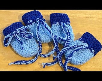 Chaussons pour chiens de taille moyenne - Modèle au crochet