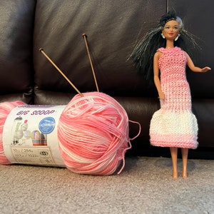 Gorgeous Knit BarbieDoll Dress Pattern • Doll Dress Pattern Jpeg