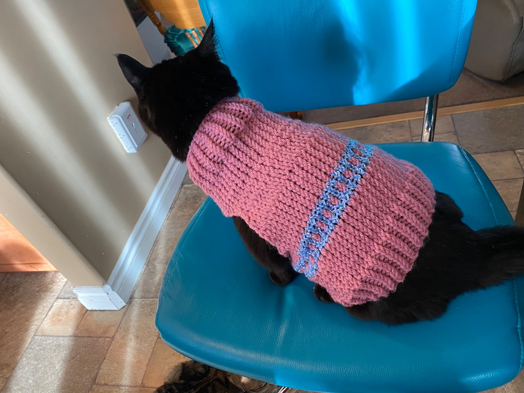 PDF Knit in the Round Adult Cat Sweater Pattern Etsy