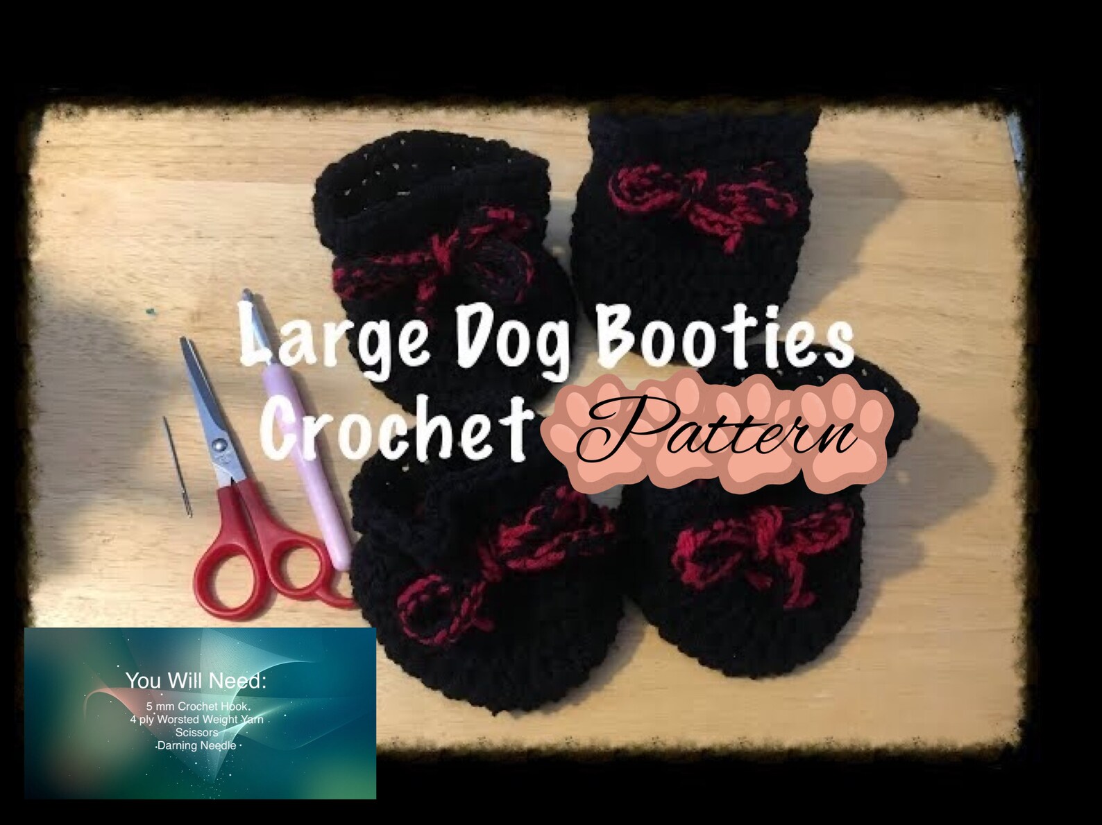 Large Dog Bootie Crochet Pattern - Etsy