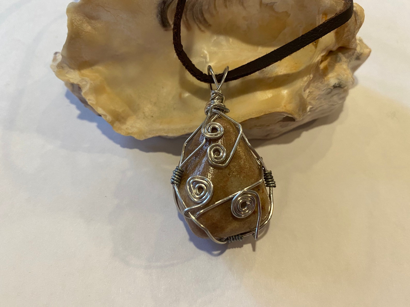 Rock pendant necklace fashion jewelry new handmade Etsy