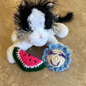 2 pack Cat Toy • Catnip Watermelon  + Flower • for Cats & Kittens