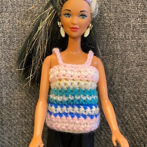 Crochet Doll Sweater or fit 11" fashion doll New Handmade