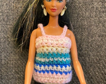 Crochet Doll Sweater or fit 11" fashion doll New Handmade