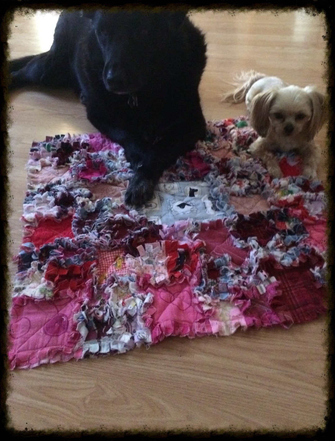 Dog Quilt Handmade Small Rag Quilt β’ Completed Quilt - Etsy