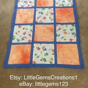 Baby quilt TOP New Handmade • Child’s quilt top unfinished • diy baby quilt