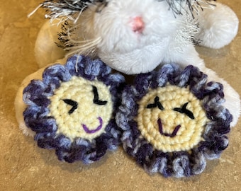 Paquete de 2 juguetes para gatos con flores de hierba gatera para gatos y gatitos