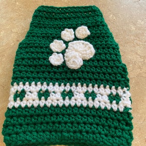 Xsmall Crochet Dog / small Cat Vest with Paw Appliqué Pattern