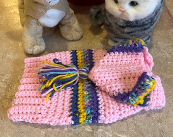 XSmall Dog Sweater / small Cat Sweater  Pattern - Crochet