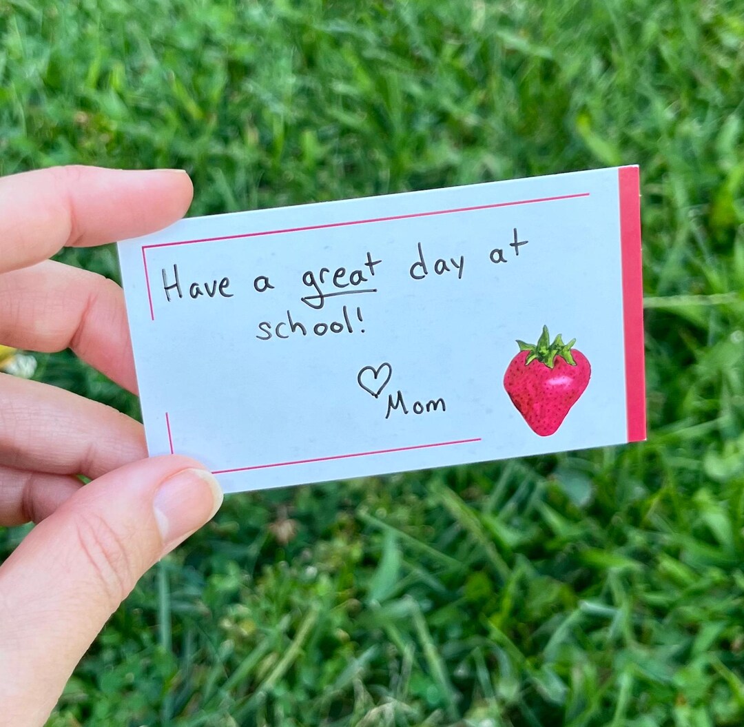 Strawberry "mini Messages" 50 Note Cards, Small Watercolor Prints ...