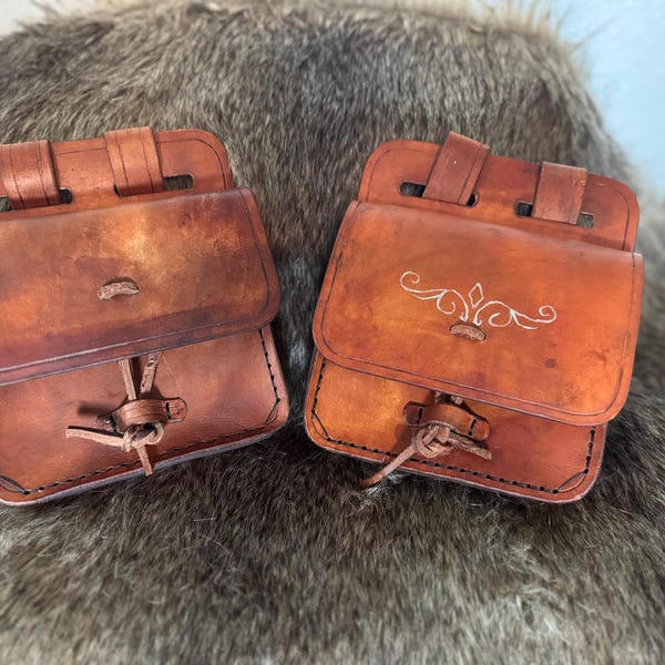 Spell Component Pouch – Leather Belt Pouch for D&D, LARP, and Ren Faire | Fantasy Pouch for Cosplay and TTRPG