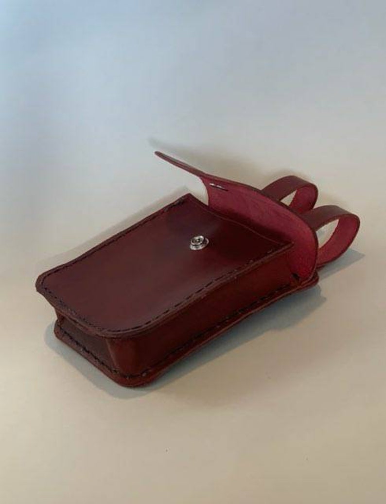 LARP costume pouch Handcrafted tooled leather pouch with belt loops