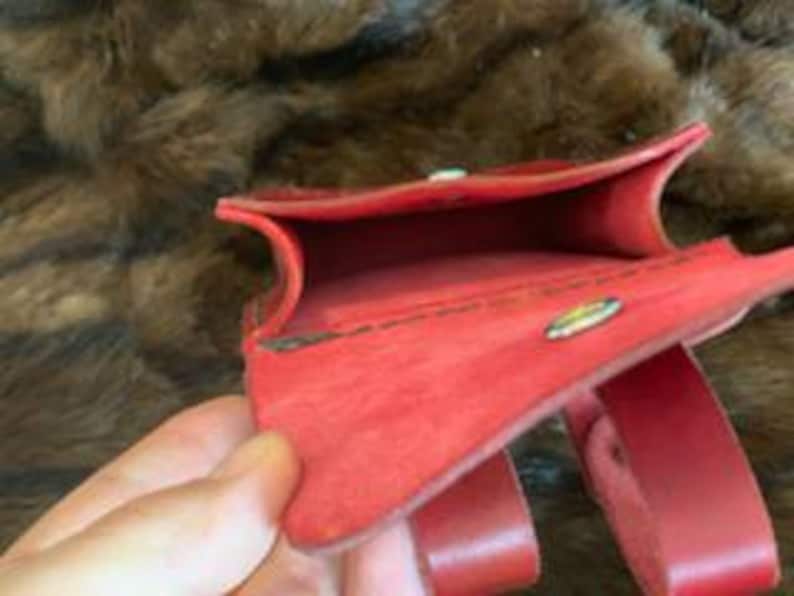 LARP costume pouch Handcrafted tooled leather pouch with belt loops