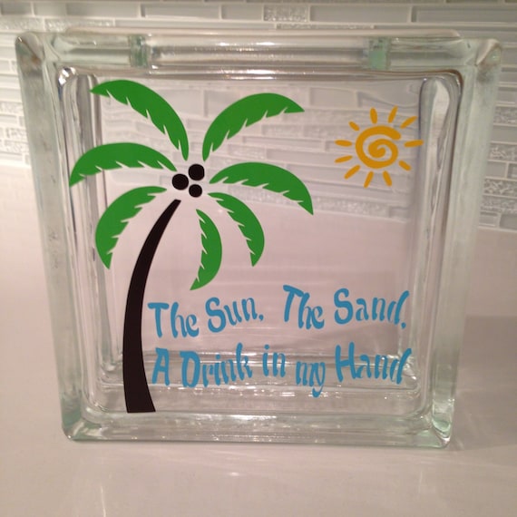 Wine Cork Holder Glass Block Beachy Etsy