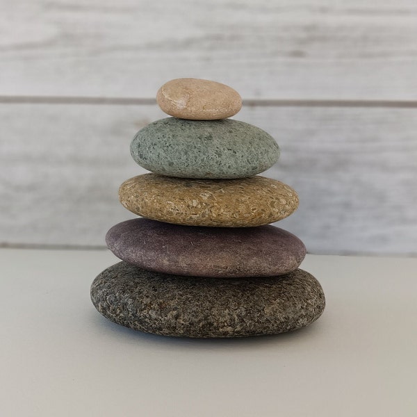 Zen Rocks Multi-Colored SPECKLED Stacked Cairn Stones for Balancing, Decor, Spa, Meditation Rocks