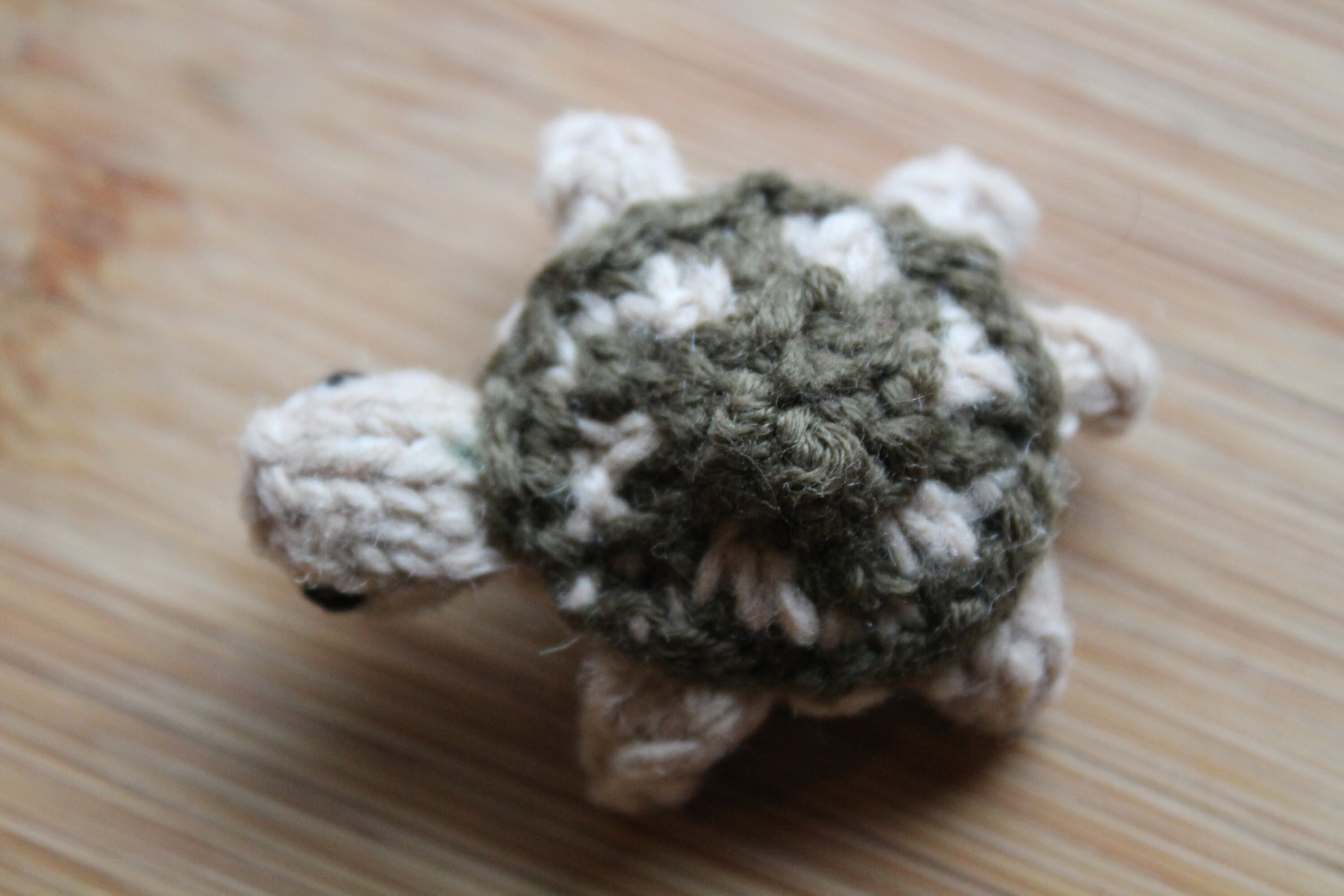 Crochet Turtle - Tiny Stuffed Animal Waldorf Toy, Upcycled