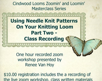 Using Needle Knit Patterns on Your Knitting Loom - Part Two