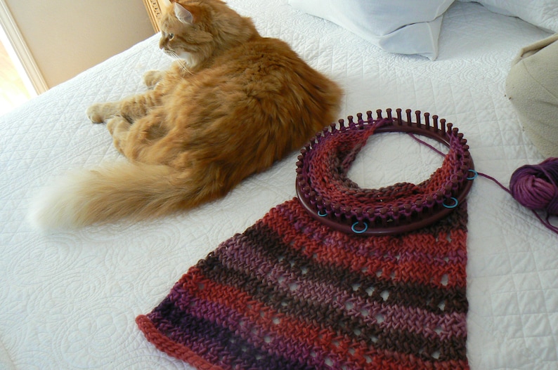 Simple Lace Wrap Loom Knit Pattern image 3