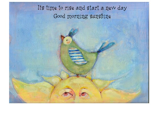 Sun Birds It S Time To Rise And Shine 8x10an Etsy
