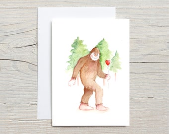 Big foot with a big heart perfect for Valentines Day, anniversary, secret sister. Any Big Foot fan will love this fun loving guy.