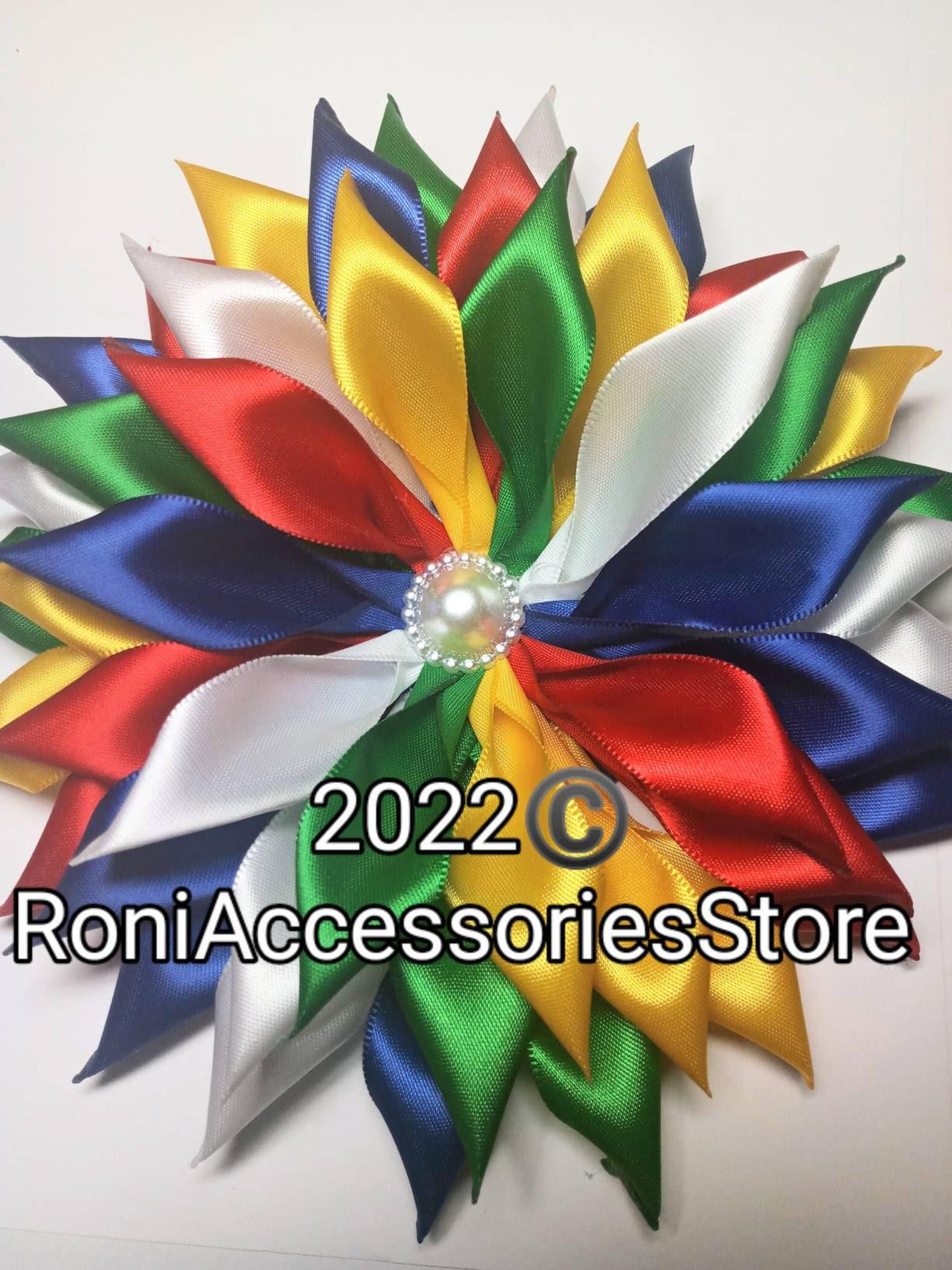Pin Corsage Multi-color Single Layer Satin Ribbon Brooch Formal Events ...
