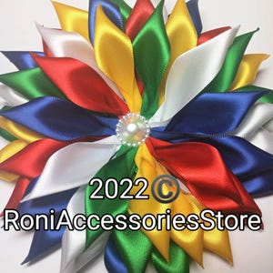 Pin Corsage Multi-color Single Layer  Satin Ribbon Brooch Handmade by seller -made-to-order