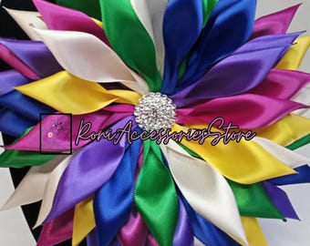 Pin Corsage Satin Ribbon  Corsage Brooch: Multi-Color Pin Formal Events Weddings -Single Layer