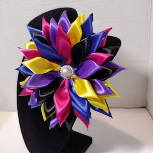 Pin corsages - Multi-Color Single Layer Satin Ribbon Brooch Handmade by seller -made-to-order(Price varies )