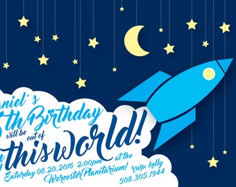 Out of This World! Printable Birthday Invitation